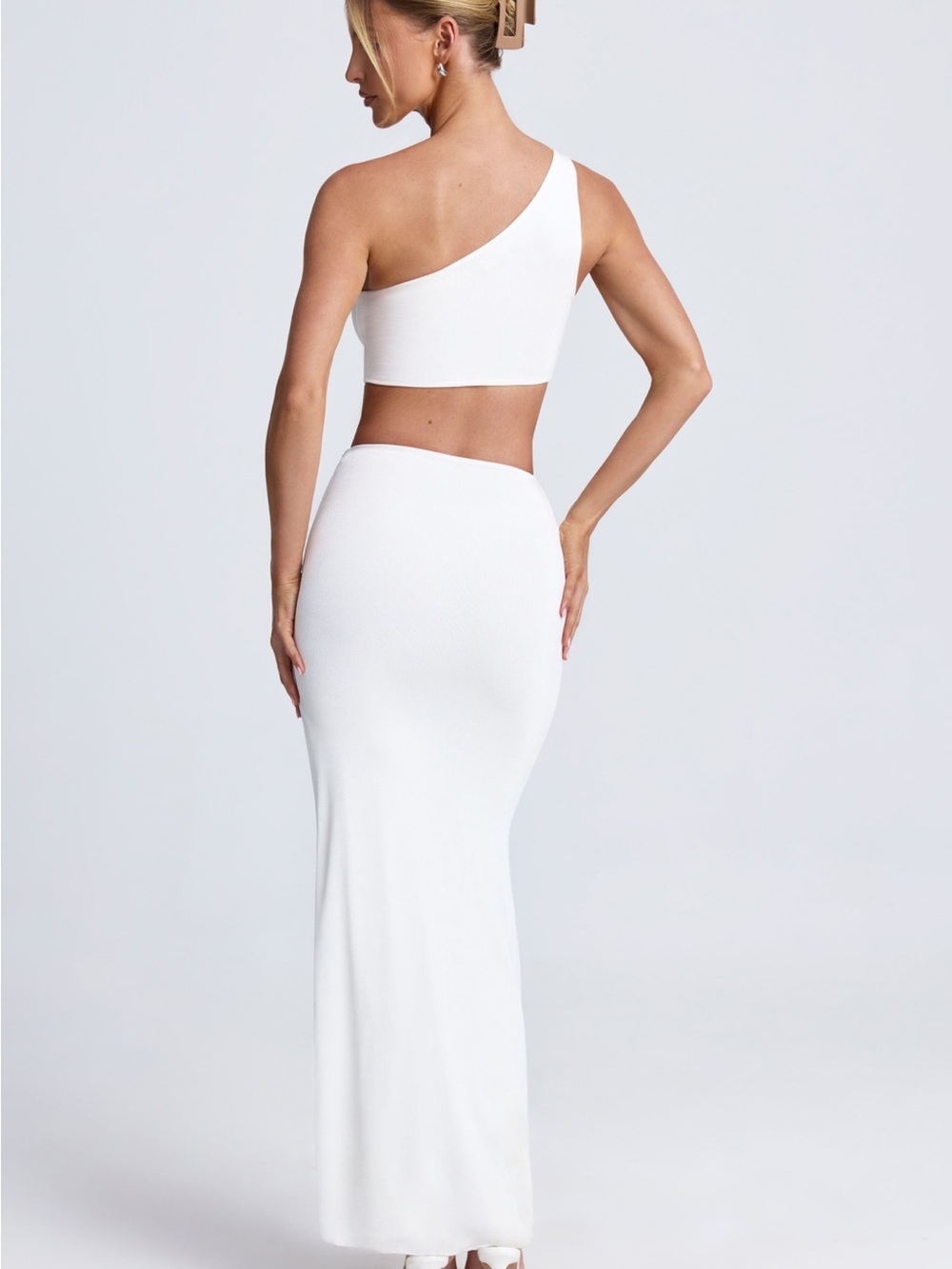 Oh Polly White One-Shoulder Cutout Maxi Dress - Picture 2 of 5